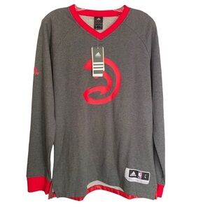 Adidas NBA Atlanta Hawks Second Half Long Sleeve Player Shirt Sz L